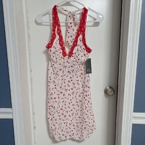Wild Fable Red and White Patterned Dress